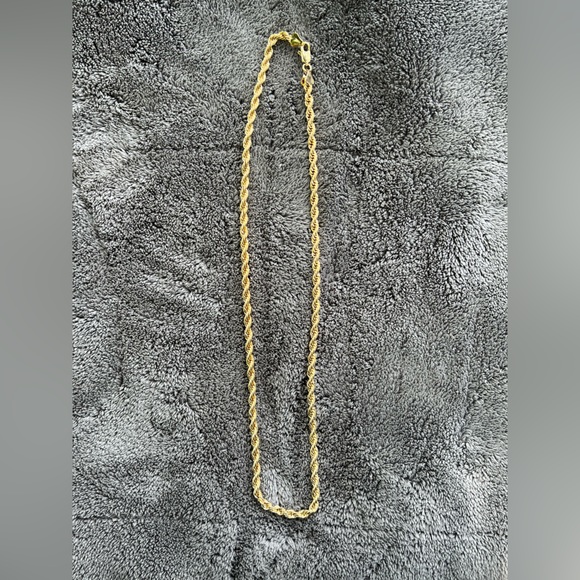 22 inch Elegant Gold Rope Chain Necklace - Picture 1 of 3